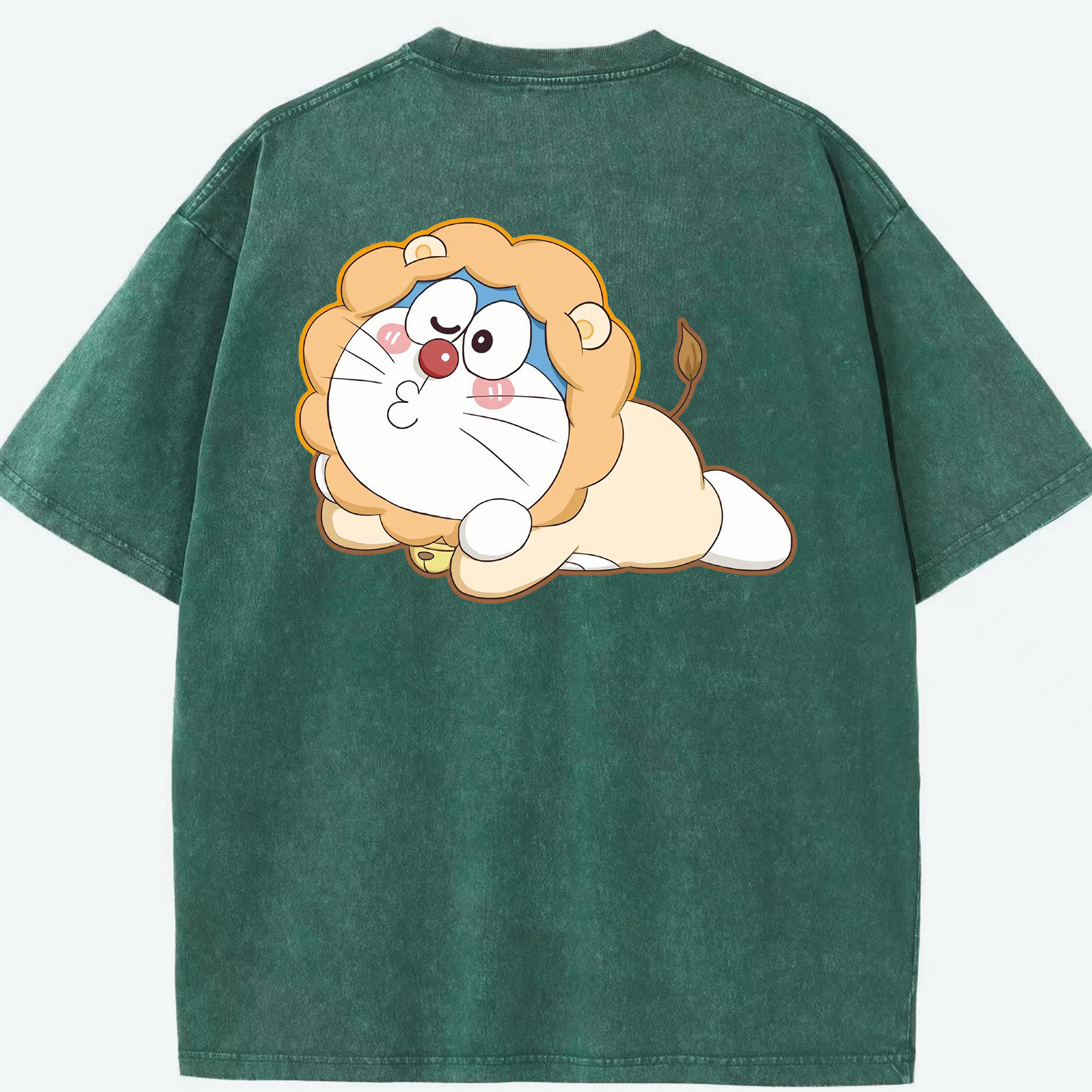 （画像用） ドラえもん Doraemon 綿100% ヴィンテージ風 半袖Tシャツ（背面プリント）